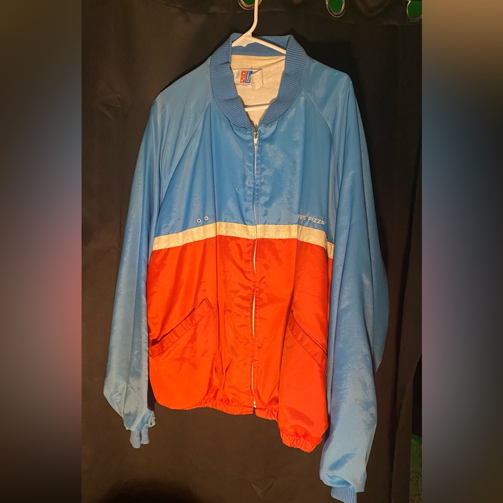 Domino’s Pizza Bomber Jacket 1980’s-1990’s, small stain on front, Large/Medium